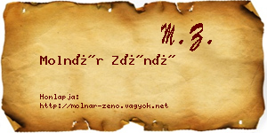Molnár Zénó névjegykártya